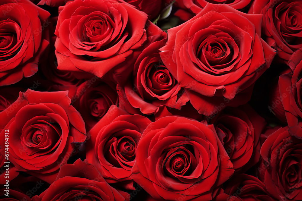 red roses clouse up background for Valentine's Day