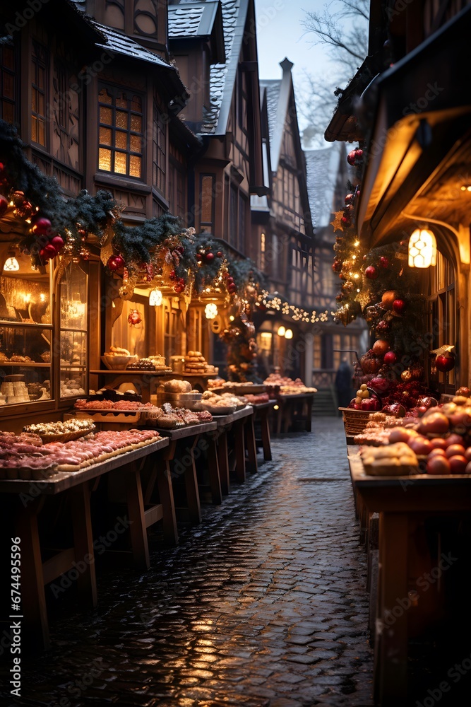 Traditional christmas market in Strasbourg, Alsace, France