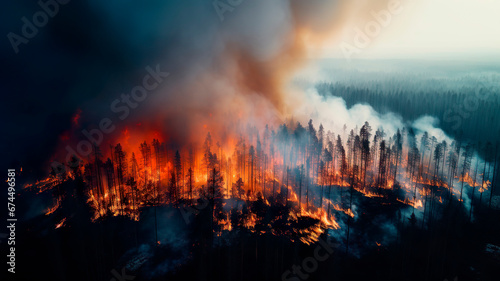 ecological problems related to fires   a bird s-eye view from a drone
