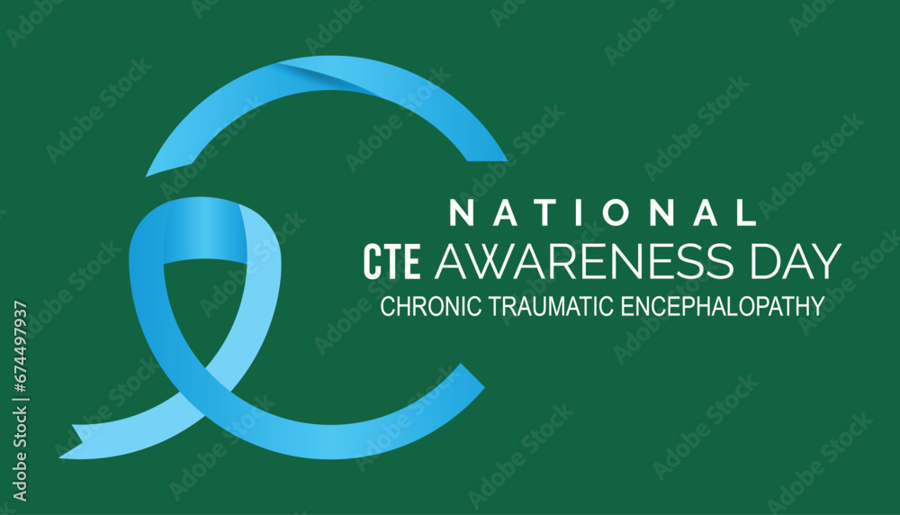 Vector illustration on the theme of National chronic traumatic encephalopathy (CTE) awareness day observed each year during January.banner, Holiday, poster, card and background design.