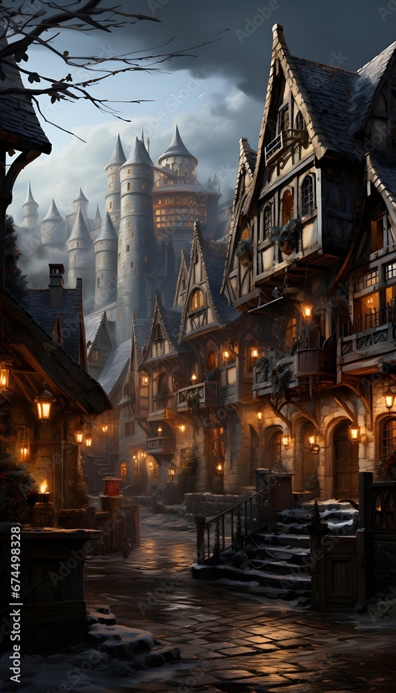A view of the Wizarding World of Harry Potter in London.