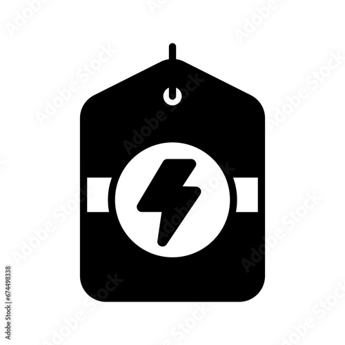 Flash Sale Glyph Style in Design Icon