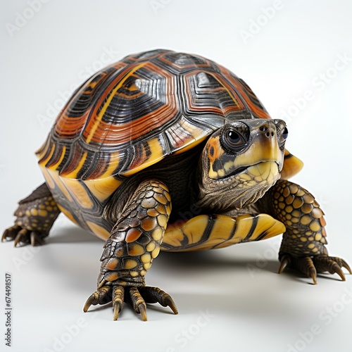 turtle on white background. turtle isolated with shadow. big turtle. turtle. tortoise