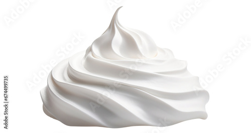 Whipped cream, cut out