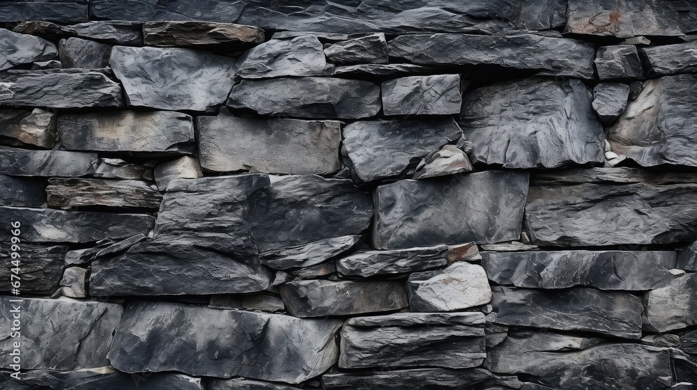 A stone wall made of grey stones, background A stone wall made of grey stones, background