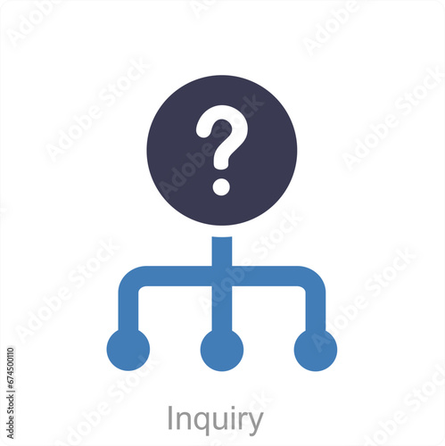 Inquiry and contract icon concept