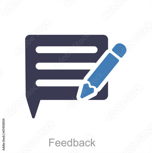 Feedback and ratings icon concept