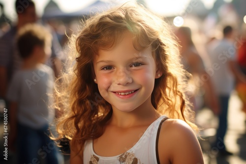 Girl At The Festival Photograph Of Young Girl Enjoying Herself At Festival