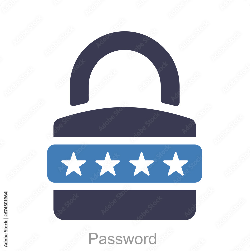 Password and security icon concept Password and security icon concept