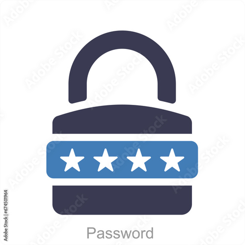 Password and security icon concept