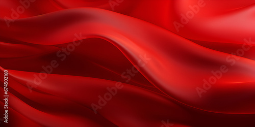 red silk background,Silk red fabric Background with texture of wavy satin fabric Generative AI illustration,Realistic colorful red velvet curtain background.Red background with a wavy lines.