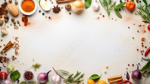 healthy frame food fresh top view illustration organic ingredient, simplicity background, template couple healthy frame food fresh top view