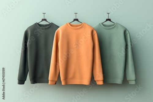 Minimal Style Sweatshirt Mockup On Clothes Hanger