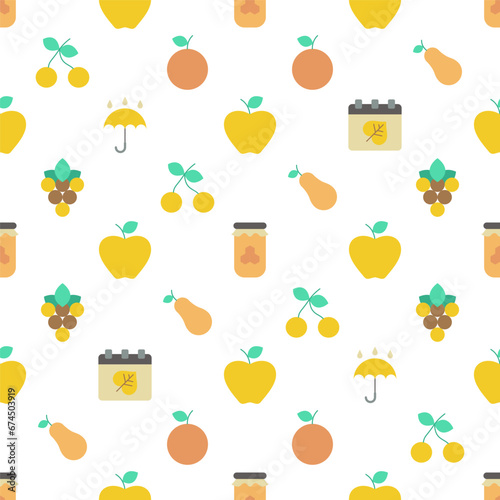 Trendy Colorful Autumn Leaves Pattern