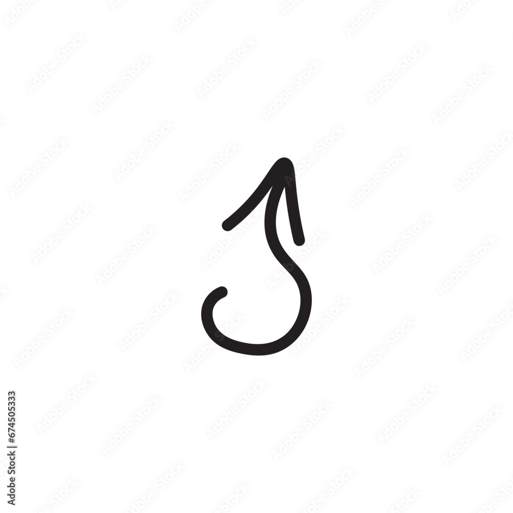 Isolated vector arrows drawn by hand Isolated vector arrows drawn by hand