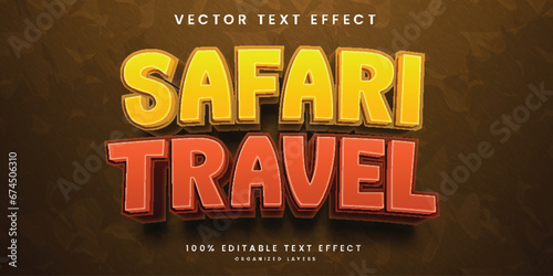 Safari travel 3d text effect 