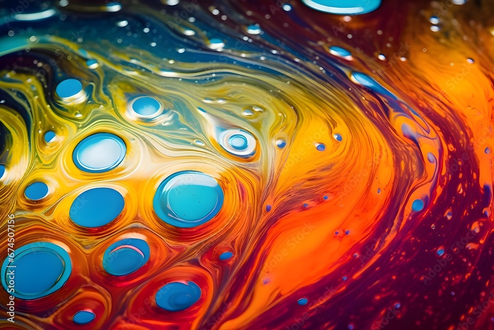 Psychedelic Patters Formed on the Surface of a Soap Bubble. Stock ...