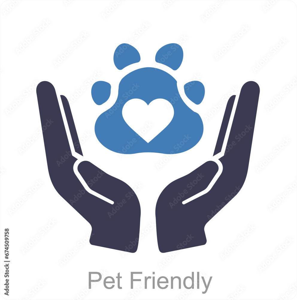 Pet Friendly and allowed icon concept Pet Friendly and allowed icon concept