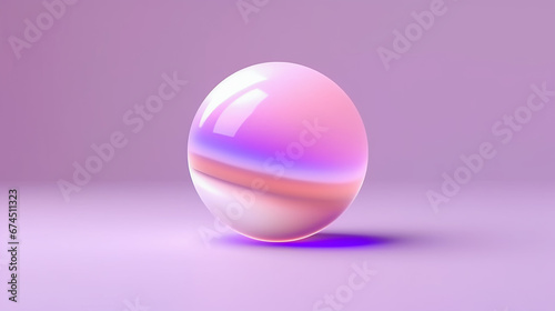 pink glass sphere with pink background