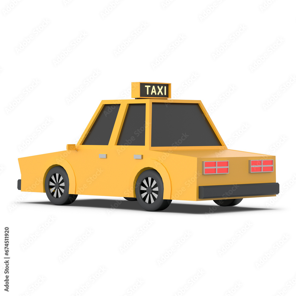 노란색 택시 자동차 Yellow Taxi Car