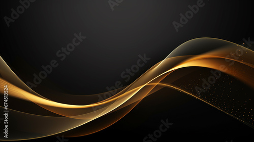 black and gold line elegant background