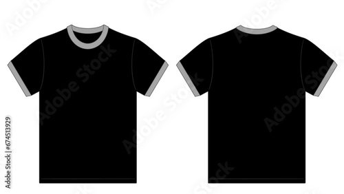 Vector apparel mockup ringer t-shirt photo