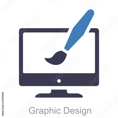 Graphic Design and web graphics icon concept