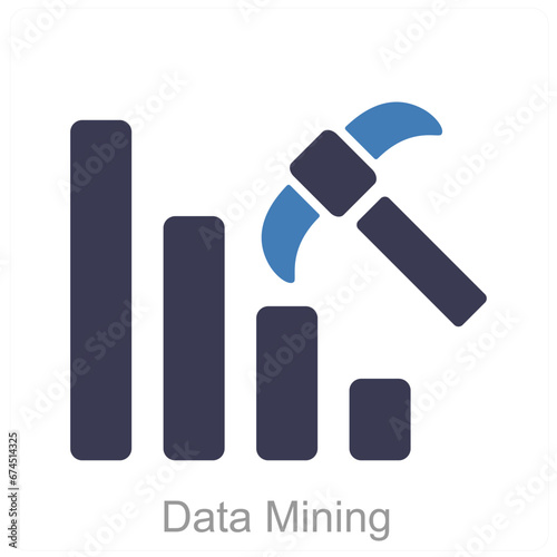 Data Mining and data icon concept