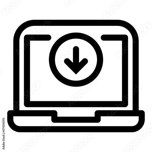 laptop and computer actions icon