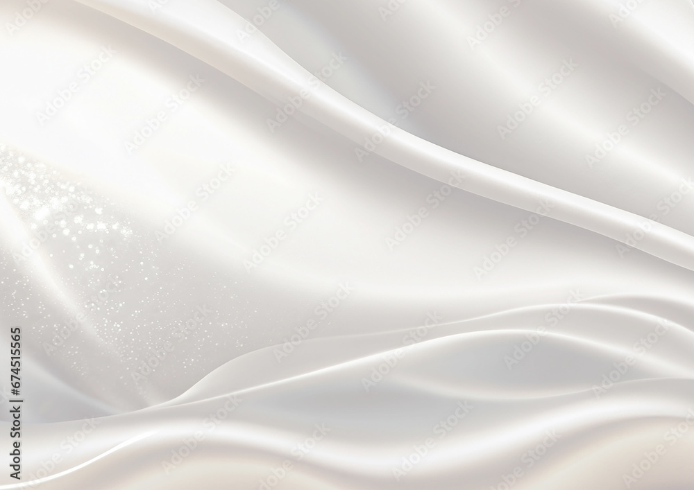 Obraz premium 上品なキラキラの白サテン背景テクスチャー