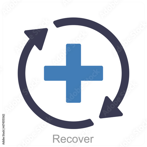 Recover and backup icon concept