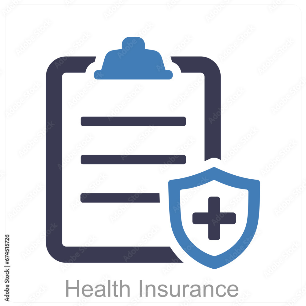 Health Insurance and health icon concept Health Insurance and health icon concept