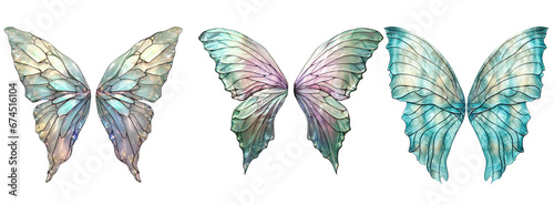 Sparkly fairy wings. Ai generated image photo