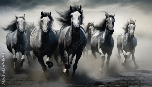 horses in the mist © Ersan