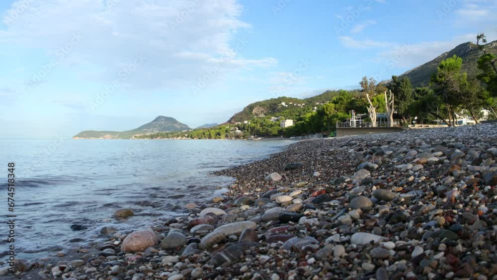 Coast in Montenegro, Bar, Sunny October morning Coast in Montenegro, Bar, Sunny October morning