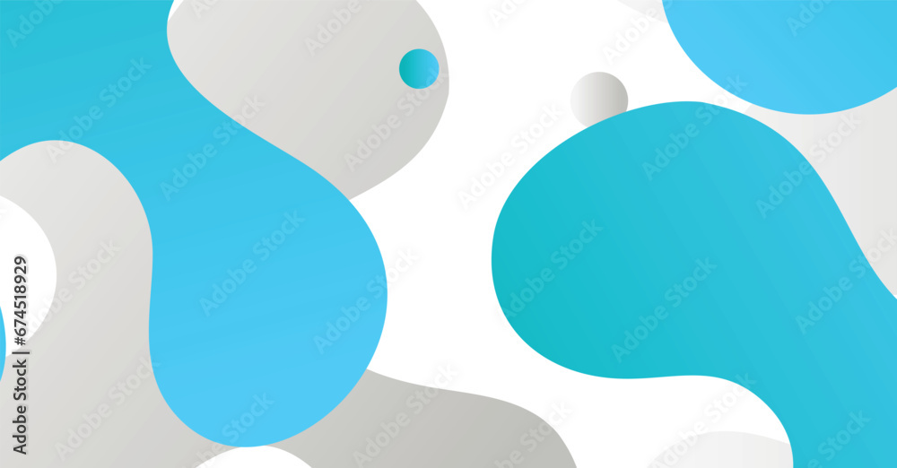 Abstract liquid wave background with blue and white gradient color background