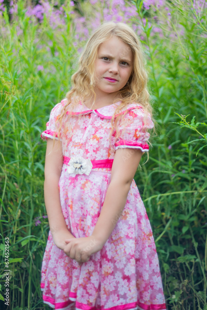 Portrait. A beautiful, elegant girl. The child is a model. Portrait. A beautiful, elegant girl. The child is a model.