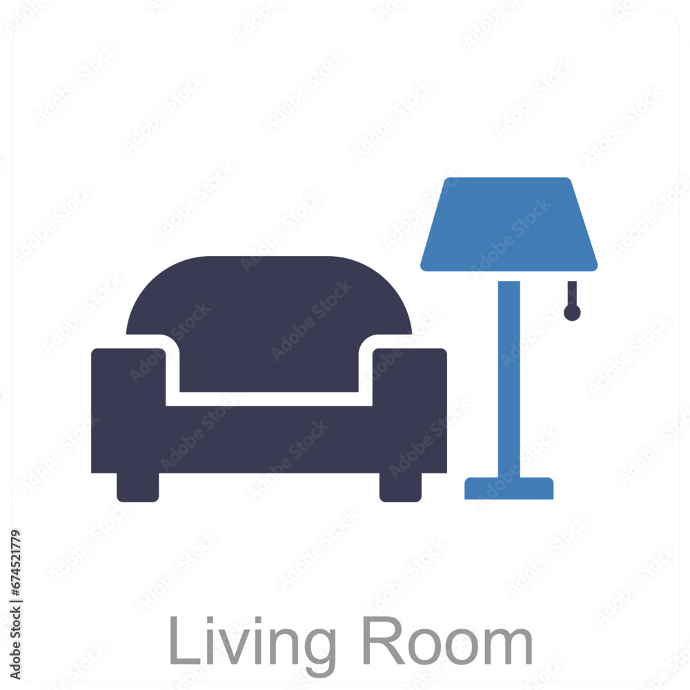 Living Room and home icon concept Living Room and home icon concept