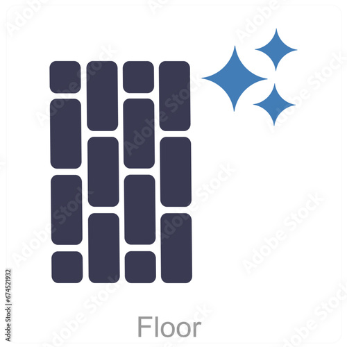 Floor and paving icon concept