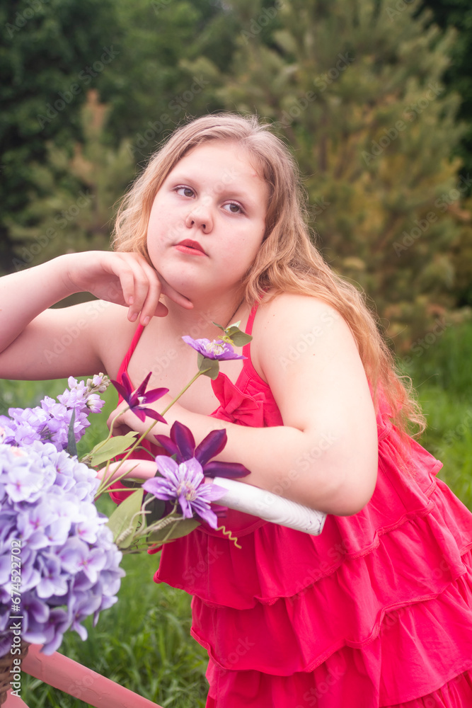 Portrait. A beautiful, elegant girl. The child is a model. Portrait. A beautiful, elegant girl. The child is a model.