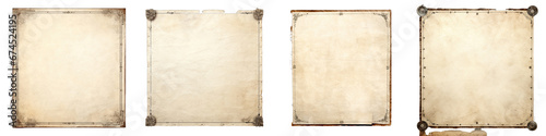 Old mediaeval paper sheet  Hyperrealistic Highly Detailed Isolated On Transparent Background Png File photo