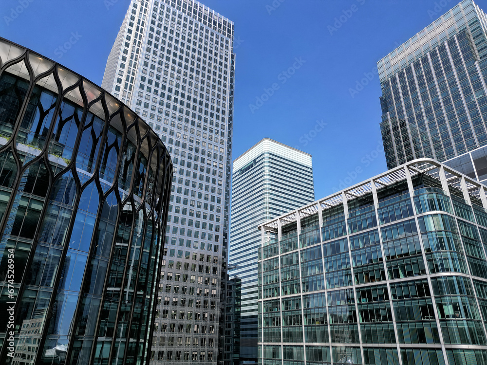 Obraz premium Financial and business center. Financial capital of the world. Skyscrapers. City of London - global financial center. 