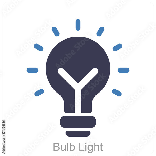 Bulb Light and idea icon concept 