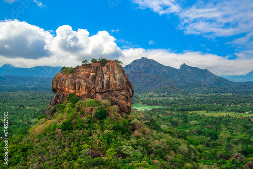 sigiriya, aka the lion rock, an ancient fortress in sri lanka photo