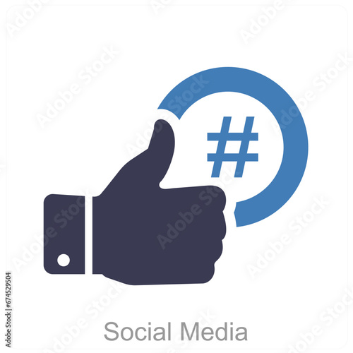 Wallpaper Mural Social Media and media icon concept  Torontodigital.ca