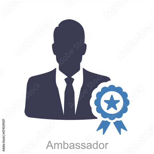 Ambassador and male icon concept 