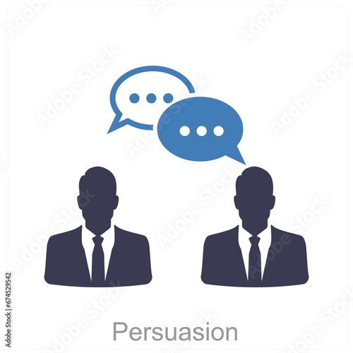 Persuasion and convincing icon concept 