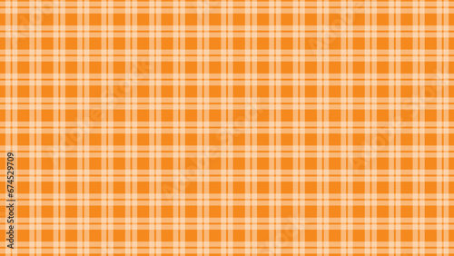Orange and white checkered plaid background
