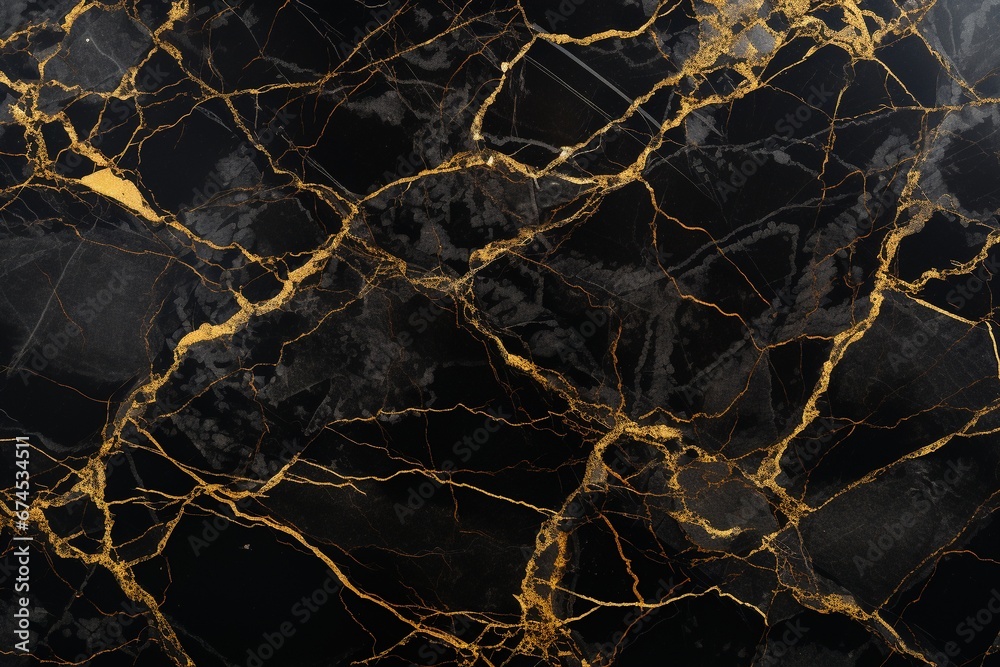 Elegant Contrast: Black Marble Background Adorned with Delicate Golden Veins Elegant Contrast: Black Marble Background Adorned with Delicate Golden Veins
