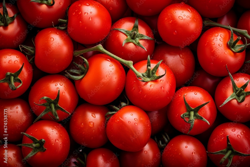 Abundance of Fresh Ripe Red Cherry Tomatoes Abundance of Fresh Ripe Red Cherry Tomatoes